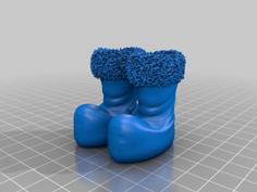 Santa Boots With Fur 3D Printer Model