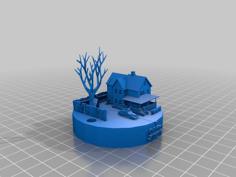 A Christmas House Tree Ornament 3D Printer Model