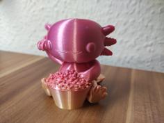 Axolotl With Popcorn 3D Printer Model