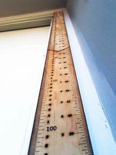 Laser Cut Height Measuring Growth Ruler/Chart