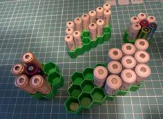 Expandable Hex Battery Holder 3D Printer Model