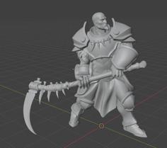 Warrior With A Scythe 3D Printer Model