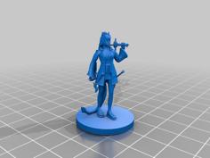 Female Tiefling With Sword Whip 3D Printer Model