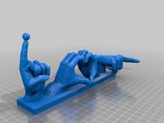 I Love You Hands 3D Printer Model