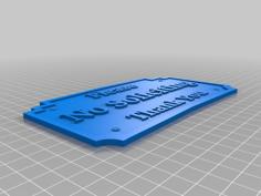 Disney-esque No Soliciting Sign Plaque 3D Printer Model