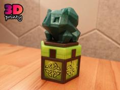 Low-Poly Bulbasaur Twist Lock Topper 3D Printer Model