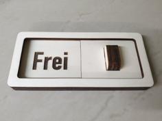 Laser Cut Frei Besetzt Schild K40 Laser DinA5 4mm Sperrholz