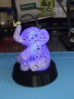 Waffle Elephant On A Pedestal 3D Printer Model