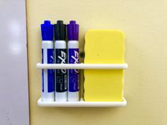 White Board Marker Holder 3D Printer Model