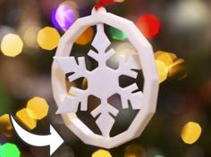 Spinning Snowflake Tree Ornament 3D Printer Model