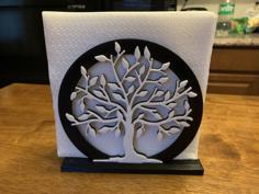 Tree Napkin Holder Rounded 3D Printer Model