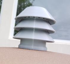 “Maximum Style” Roof Vent For Enclosures 3D Printer Model