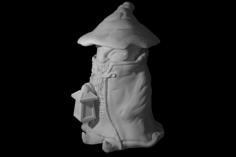 Cute Wizard + Mini 3D Printer Model