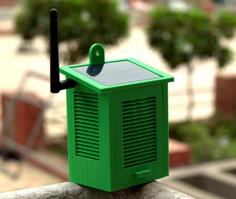 Solar Powered WiFi Weather Station 3D Printer Model