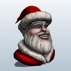 Santa Bust 3D Printer Model