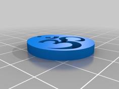 Om Symbol Keychain 3D Printer Model