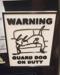 Greyhound Guard Dog Magnet Sign 3D Printer Model