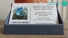 3DMS – Business Card Stand For L’Art En Pierre Mineral Stone Shop 3D Printer Model