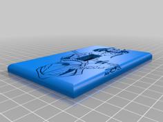 Samurai Girl Light Switch Cover 3D Printer Model