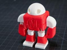 Maker Faire Robot Action Figure / Two Color / Dual Extrusion 3D Printer Model