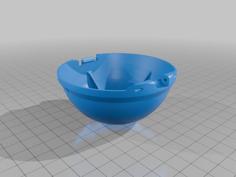 Pokeball – Solid Interior Shell. 3D Printer Model