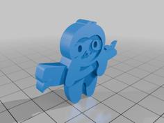 Sloth Fridge Magnet 3D Printer Model