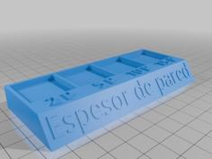 Muestrario Espesor De Pared 3D Printer Model