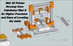 MIA 3D Printer Micro – Fabrikator Mini II Revamp For Higher Precision And Ease Of Calibration 3D Printer Model