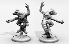 Lizardfolk Monk 3D Printer Model