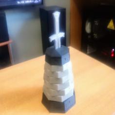 Excalibur Cryptex Puzzle (Slanted Top Piece) 3D Printer Model