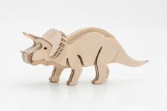 Laser Cut Dino Triceratops 3-layered-animal Cnc/laser