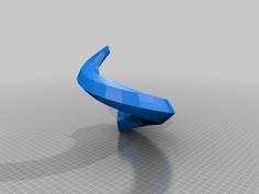 Lowpoly Rams Horn 3D Printer Model