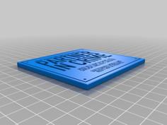 Partner Plaque 3D Printer Model