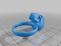 Skull Band Ring 3D Printer Model