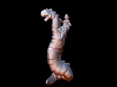 Elvish Wurm Rider (15mm Scale) 3D Printer Model