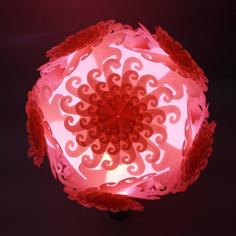 Icosahedron Puzzle Lamp Shade (III) Fractal 3D Printer Model