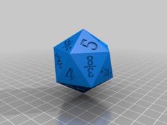 Fraction Dice With Arithmetic Operator Dice 3D Printer Model