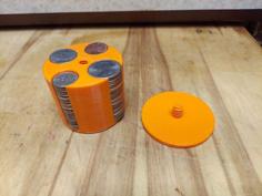 US Coin Holder With Lid 3D Printer Model