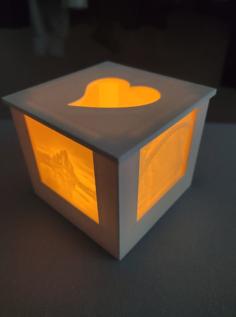 Candle Light Lithophane Stand 3D Printer Model