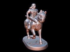 Barbarian Horseman (15mm Scale) 3D Printer Model