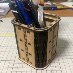 Laser-Cut Pen Holder