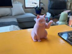 Waving Lucky Cat Remix With Moving Arm 3D Printer Model