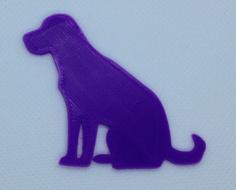 Labrador Badge 3D Printer Model