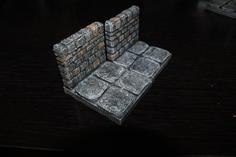 OpenForge Stone Dungeon Edge Walls 3D Printer Model