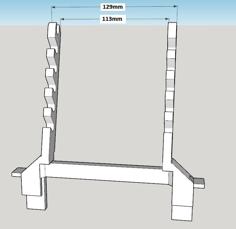 Adjusted Anet A6 Top Spool Holder (Smaller Width) 3D Printer Model