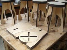 Laser Cut Stool/tabouret