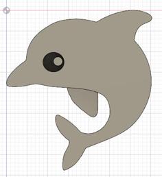 Emoji Dolphin 3D Printer Model