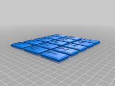 Parametric Game Tiles + Rummikub 3D Printer Model