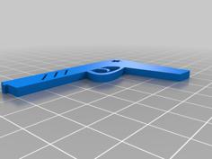 Gun Keychain 3D Printer Model