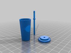 Functional Starbucks Cup Keychain- Remix 3D Printer Model